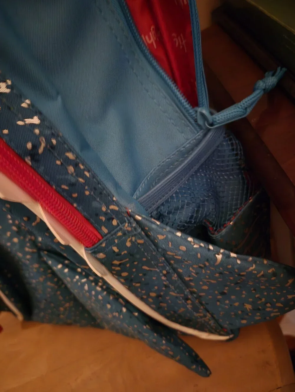 Kids Blue Highlights Shark Backpack with Pizza Coin Purse